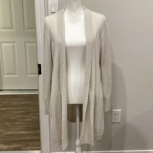 Preowned Lilly Pulitzer Cashmere Cardigan Cream Size Medium (Item#J015)